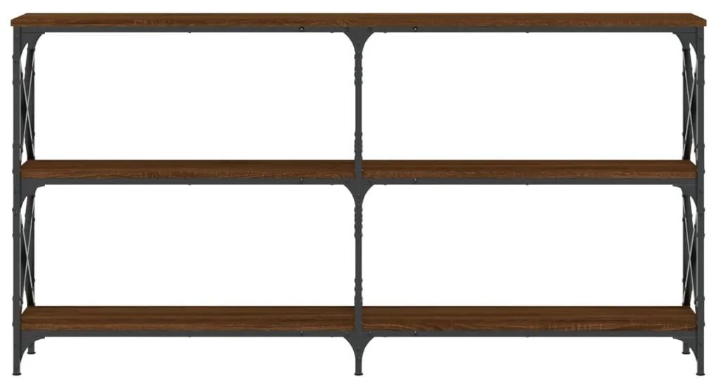 Mesa consola 156x28x80,5 cm derivados madeira carvalho castanho