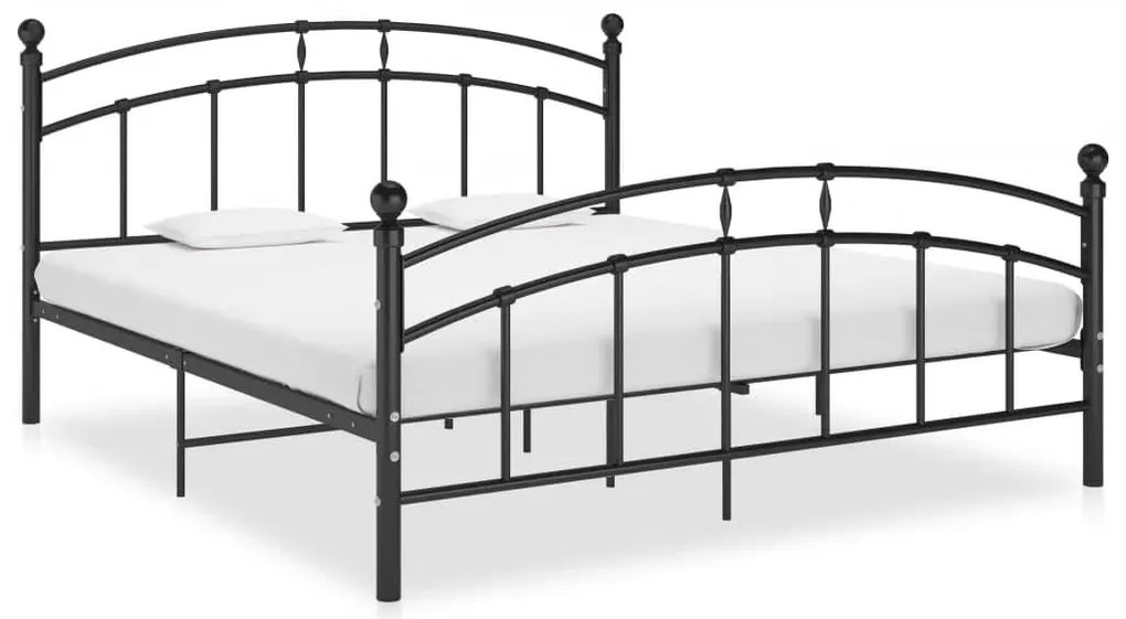 Estrutura de cama 140x200 cm metal preto