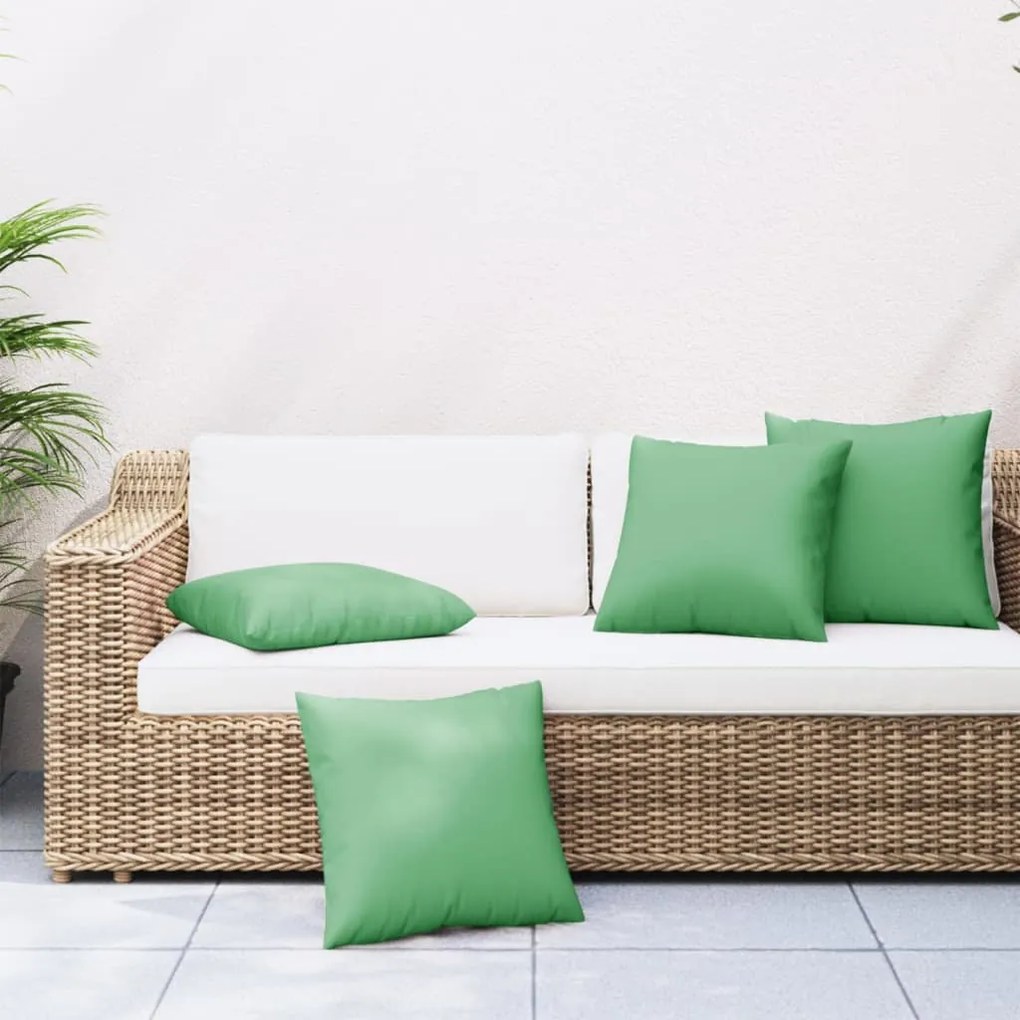 Almofadas de sofá 4 pcs 40x40 cm tecido verde