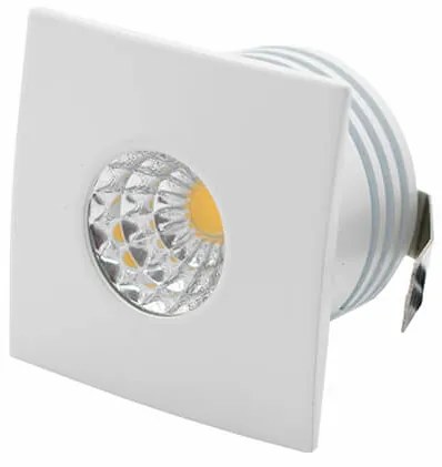 Mini Spot LED Fixo Quadrado 3W IP20