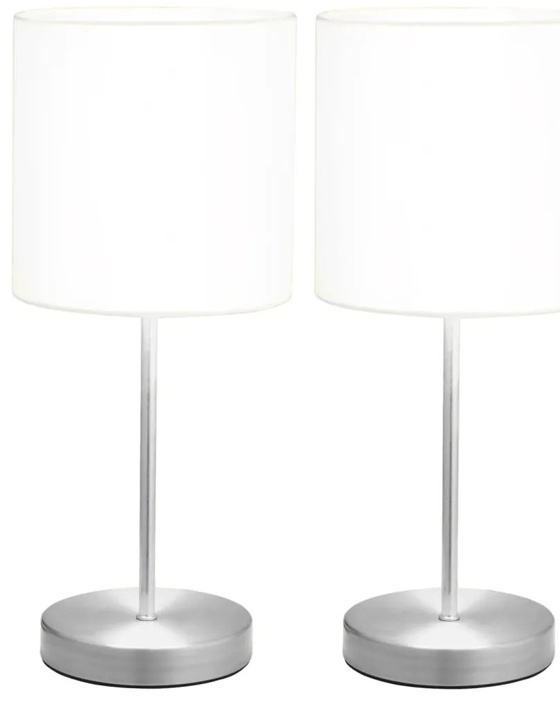 Candeeiros de secretária ativados por toque 2 pcs branco E14
