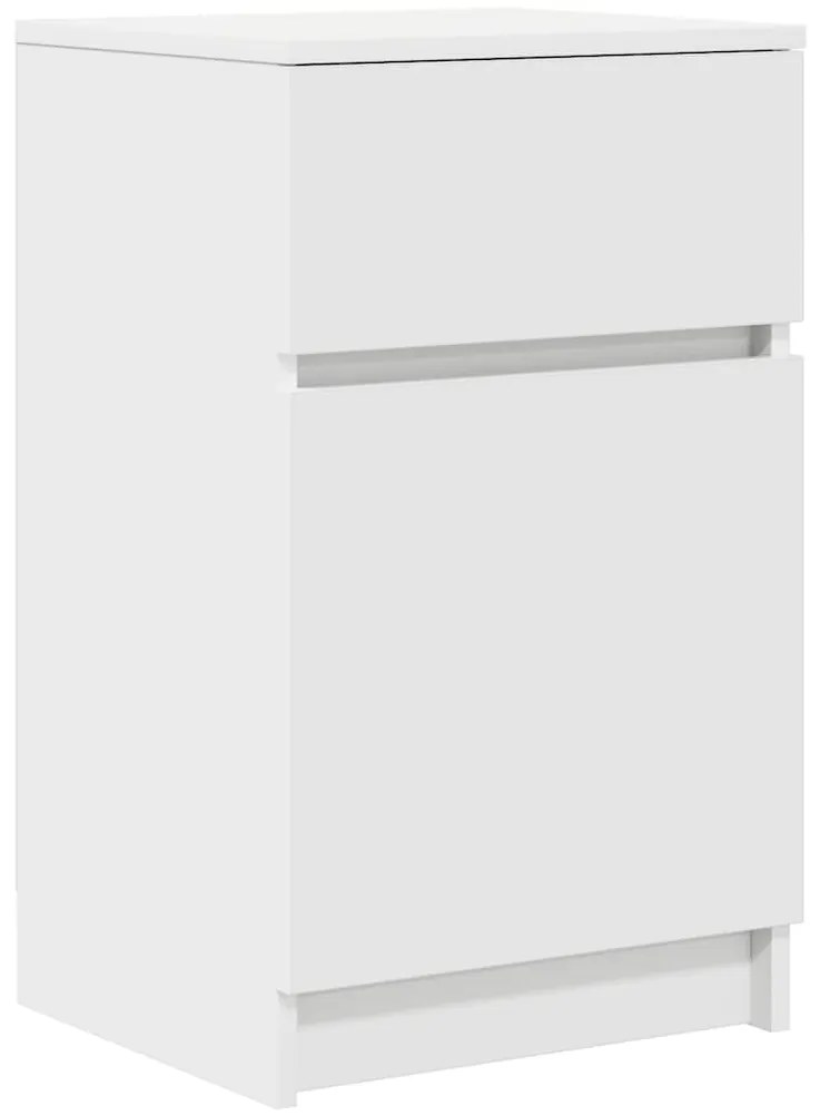 Mesas de cabeceira 2 pcs 39x35x65cm derivados de madeira branco