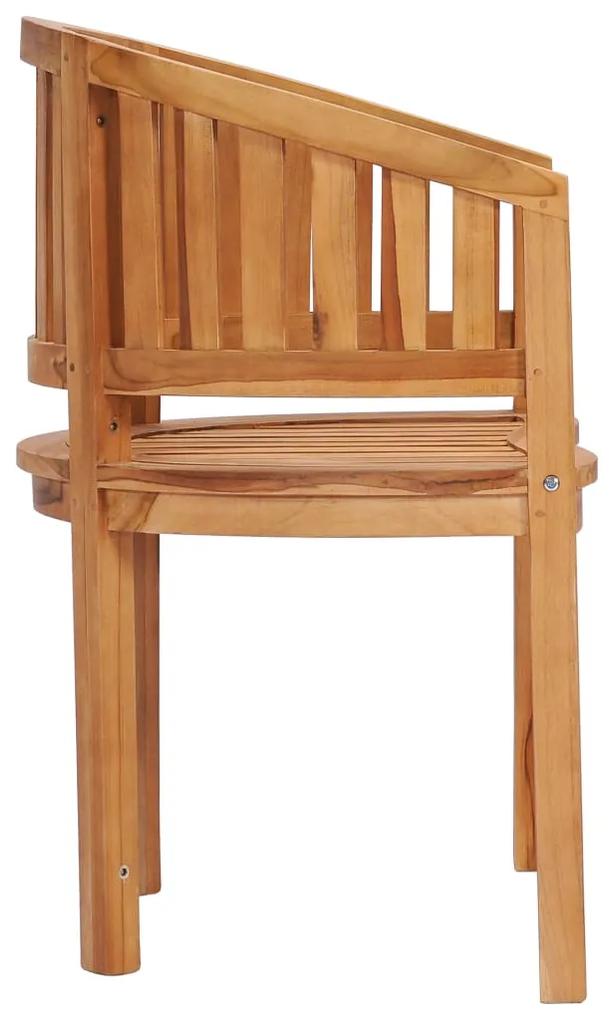 Cadeira de costas redondas madeira de teca maciça