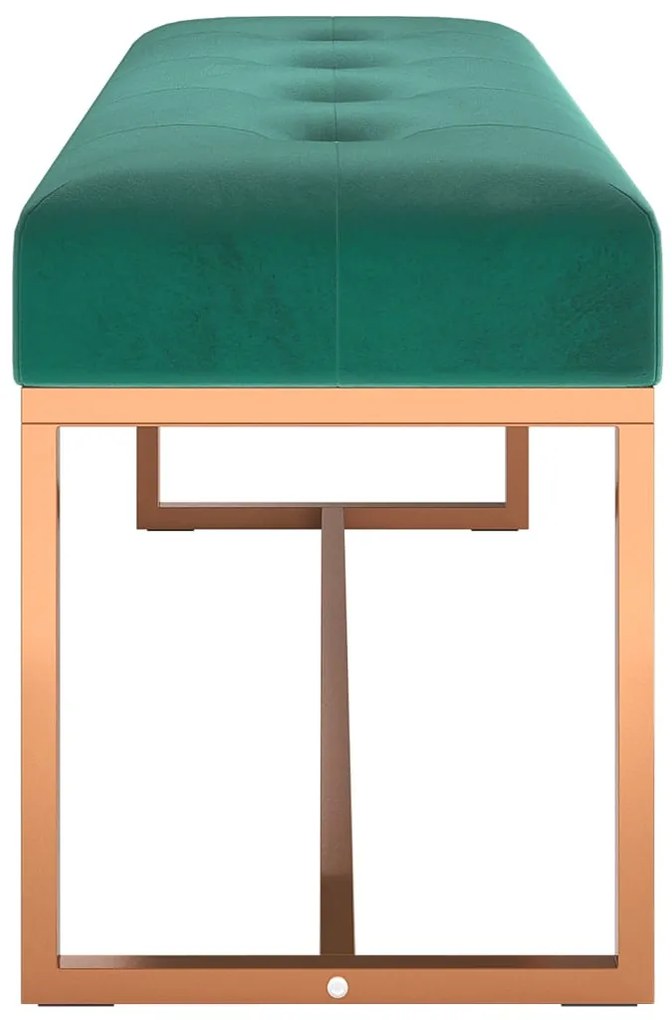 Banco 110x36x45 cm veludo verde-escuro