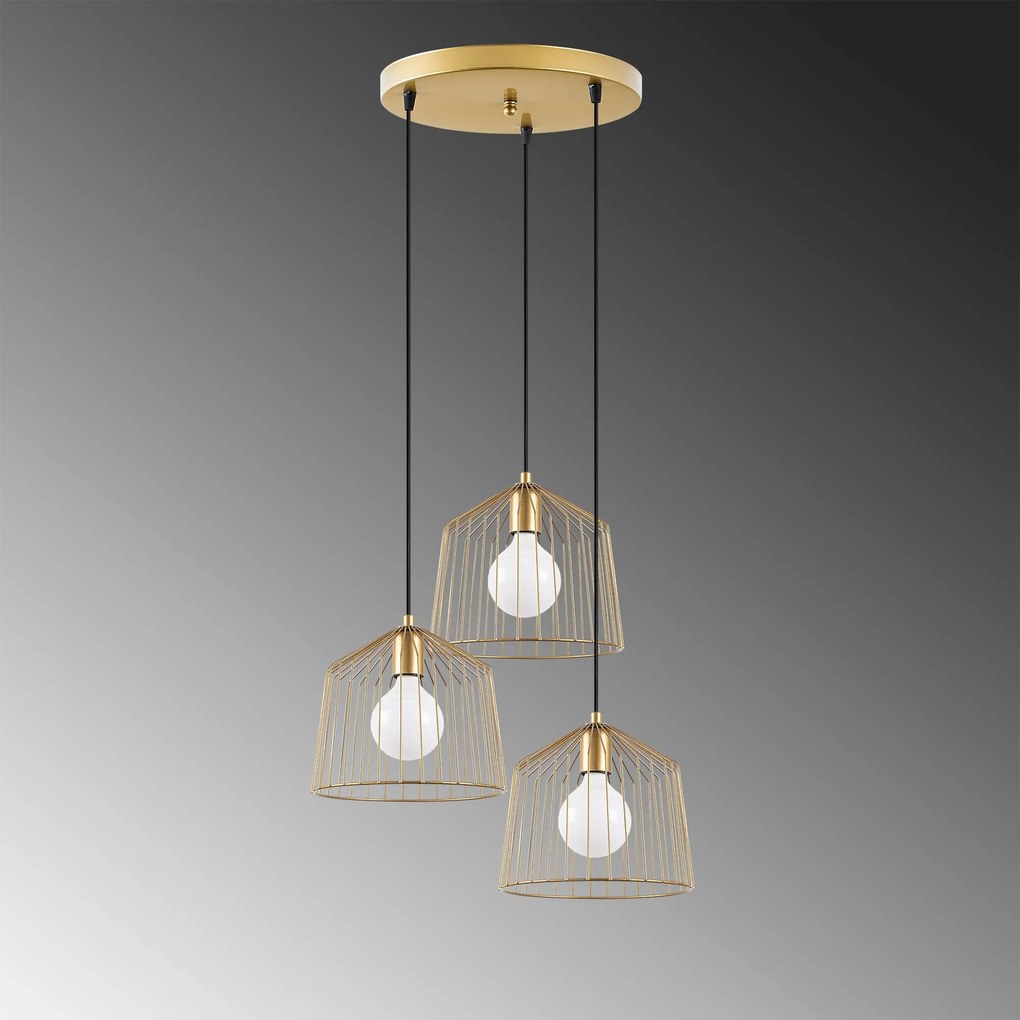 Chandelier Cat – Dourado Brilhante – 50 x 50 x 121 cm