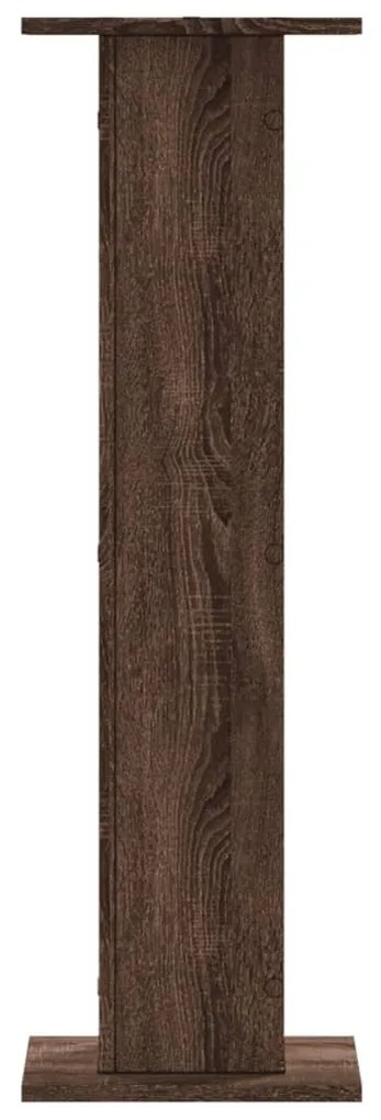 Suportes de colunas 2 pcs derivados madeira carvalho castanho
