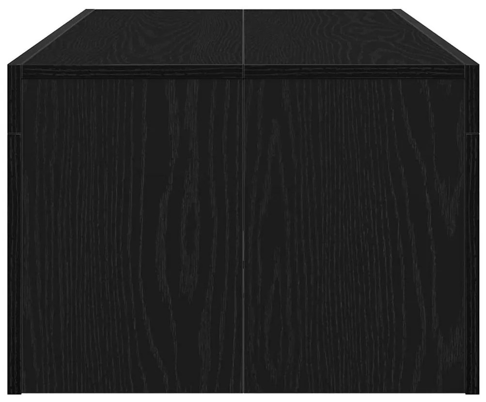 Mesa de Centro vidaXL Preto Carvalho 102x50x35 cm Madeira Engenheirada