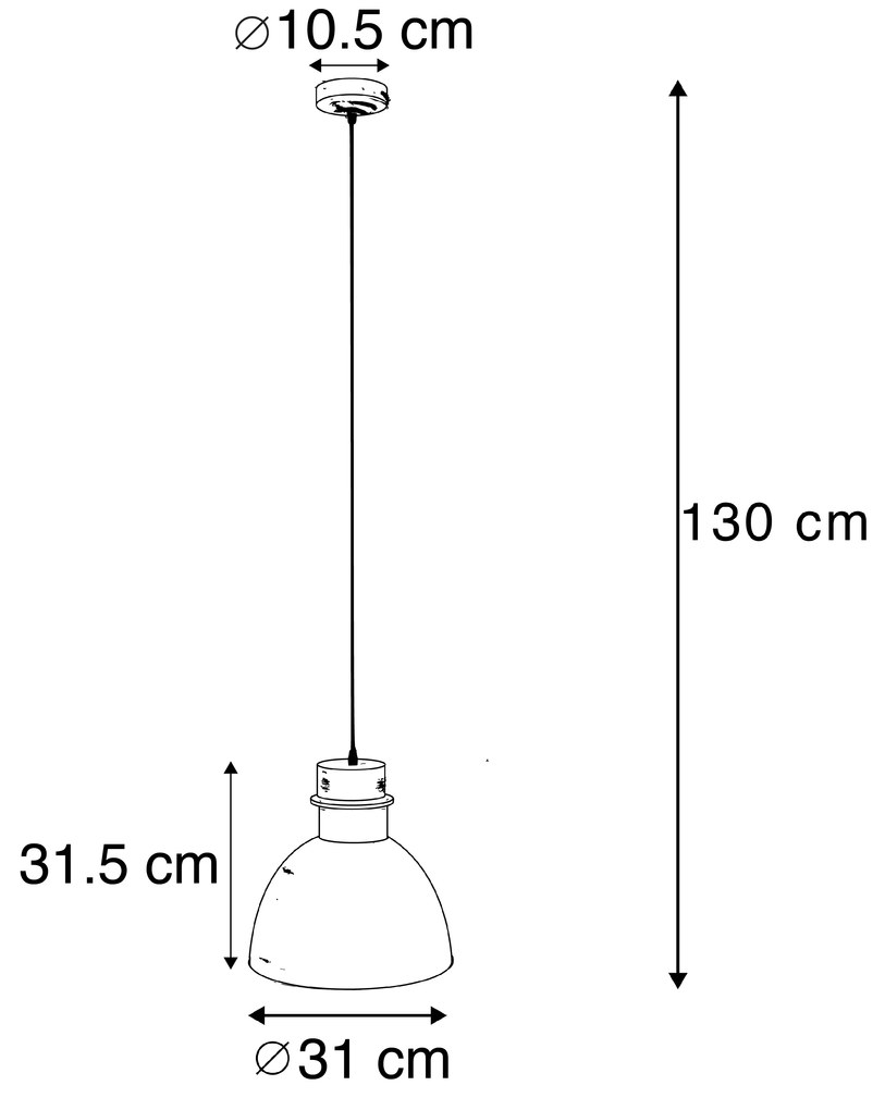 LED Lâmpada suspenso cinza 30cm, lâmpada-WiFi A60 - DORY Moderno