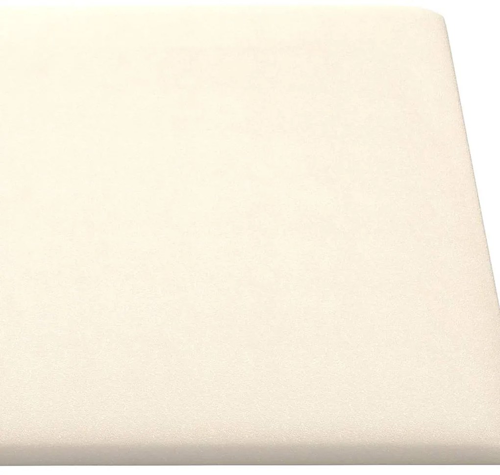 Painel de parede 12 pcs 60x30 cm veludo 2,16 m² creme