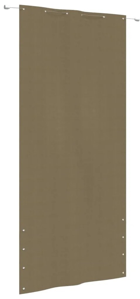 vidaXL Tela de varanda 120x240 cm tecido oxford cinza-acastanhado