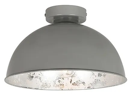 Candeeiro de teto cinza com 30 cm prata - Magna Basic Country / Rústico