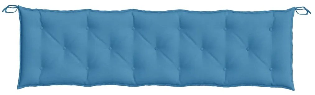 Almofadões banco jardim 2pcs 180x50x7 cm mesclado tecido azul