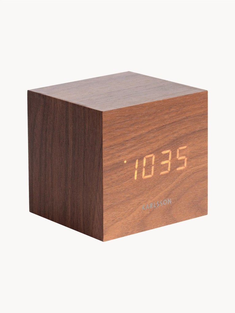 Relógio despertador LED com ligação USB Cube