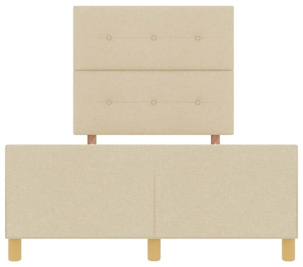 Cama vidaXL Creme 120x200 cm em Tecido