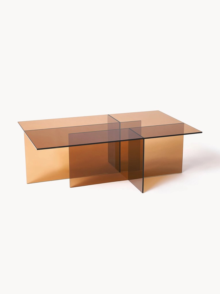 Mesa de centro de vidro Anouk, L 102 cm