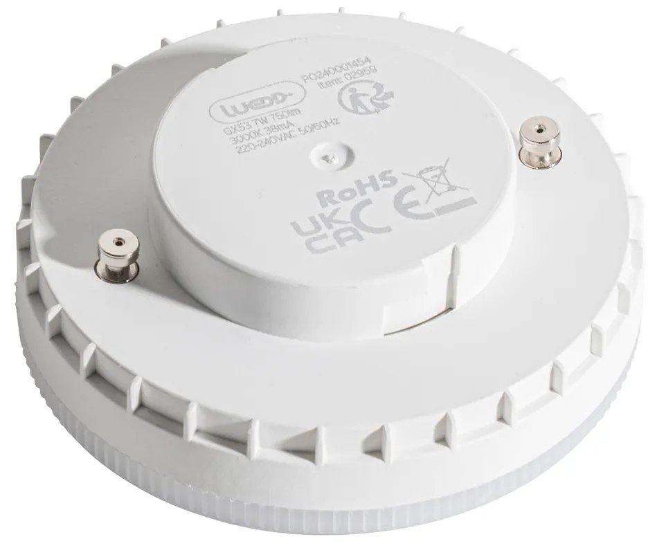 Conjunto de 5 lâmpadas LED GX53 7W 750 lm 3000K