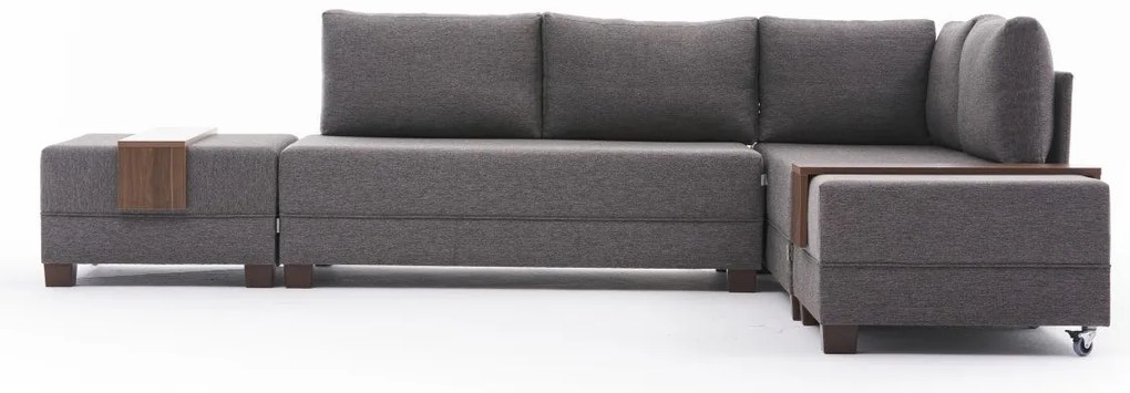 Sofá-Cama de Canto Fly – Castanho – 210x70x280 cm
