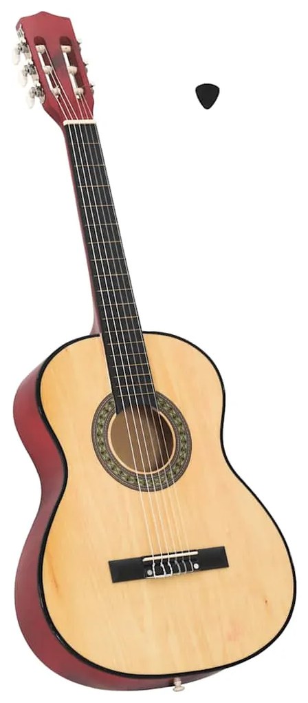 vidaXL Guitarra clássica iniciantes/crianças 3/4 36" madeira de tilia
