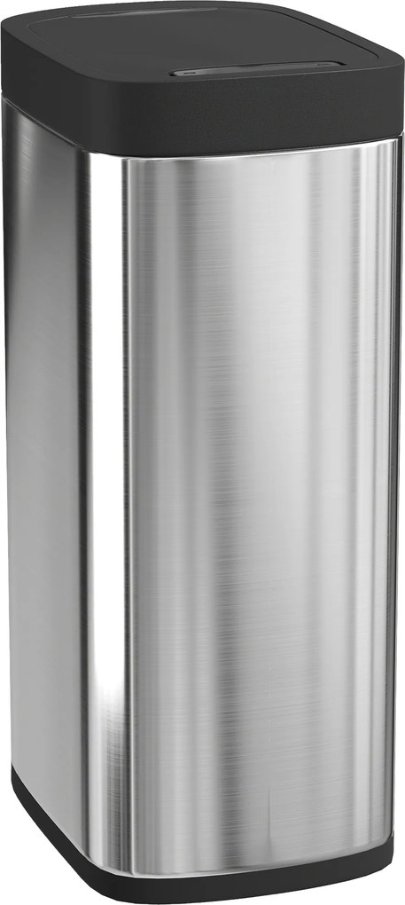 HOMCOM Lixeira de cozinha automática 50 L, lixeira com sensor de movimento, funciona com pilhas, 26,5x35,5x68 cm, prata | Aosom Portugal