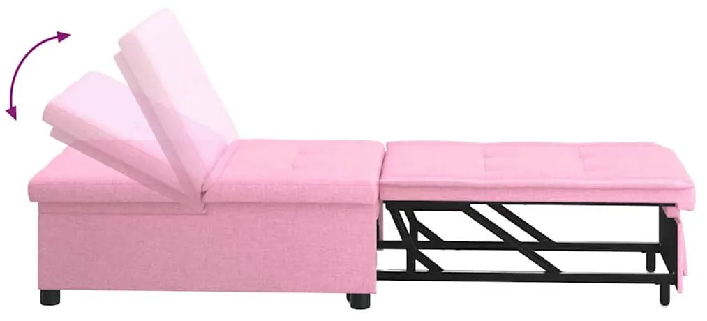 Sofá Cama 3 em 1 Rosa
