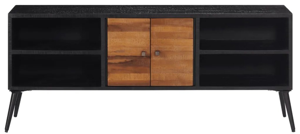 Móvel de TV 112x31x45 cm madeira de teca recuperada maciça