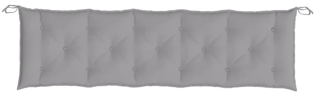 Almofadão p/ banco de jardim 180x50x7cm tecido oxford cinzento