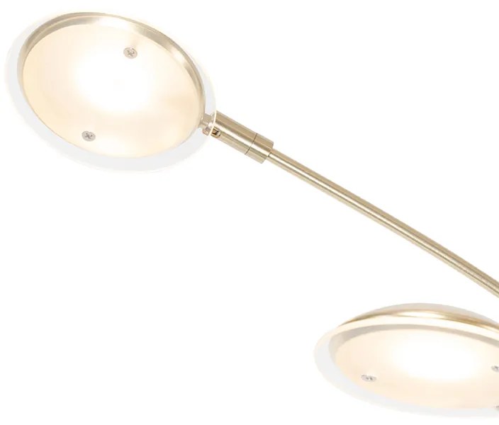 Candeeiro de pé design latão incl. LED 5 luzes - Sixties Trento Design