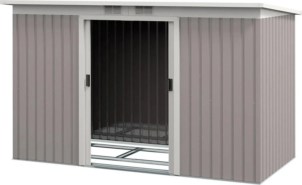 Casetta Grigia – Abrigo de Jardim em Aço Galvanizado Cinza 3,46 m² com