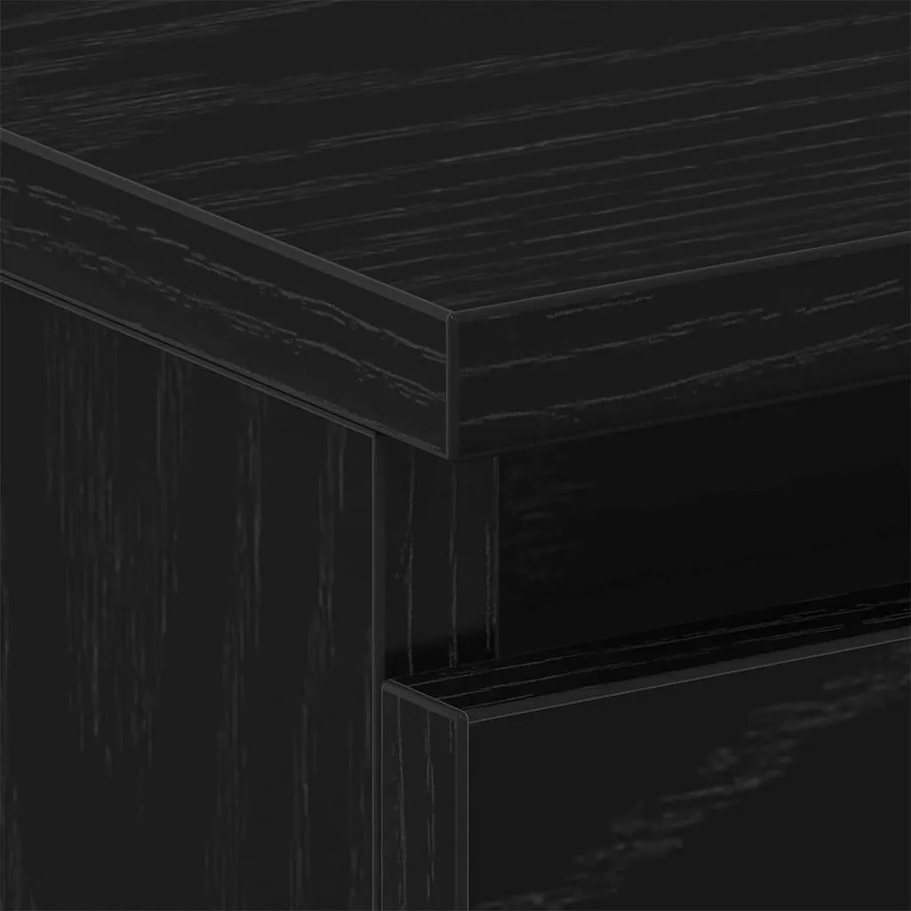 Conjunto de camas de cabeceira vidaXL 2 pcs Carvalho Preto 40x30x39 cm