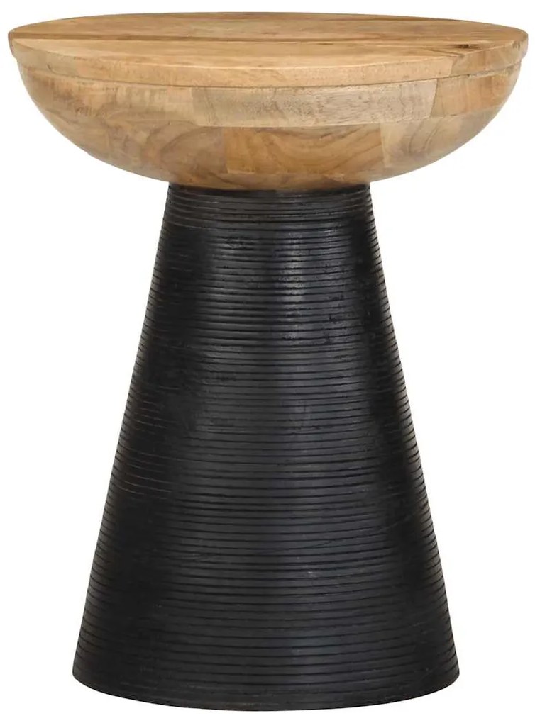 Mesa de apoio preto Ø37x45 cm madeira de mangueira maciça