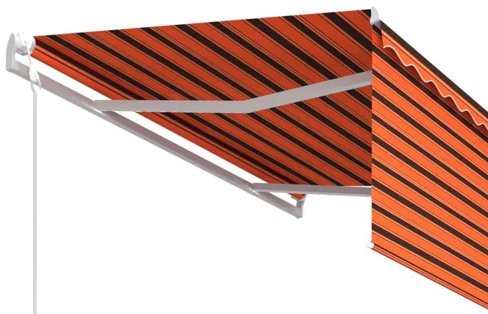 Toldo retrátil automático com estore 3x2,5 m laranja e castanho