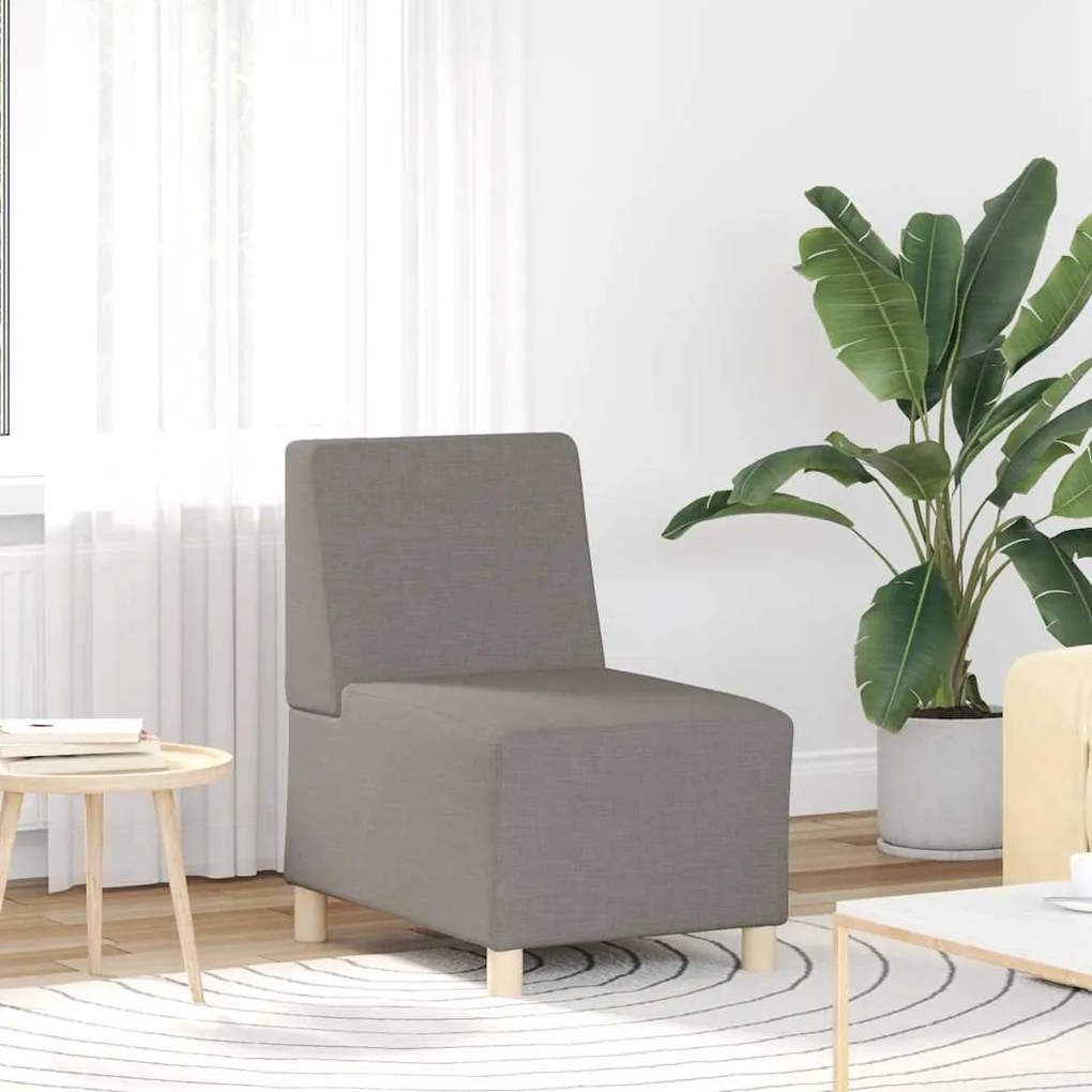 Poltrona sem braços tecido 55 cm cinzento-acastanhado