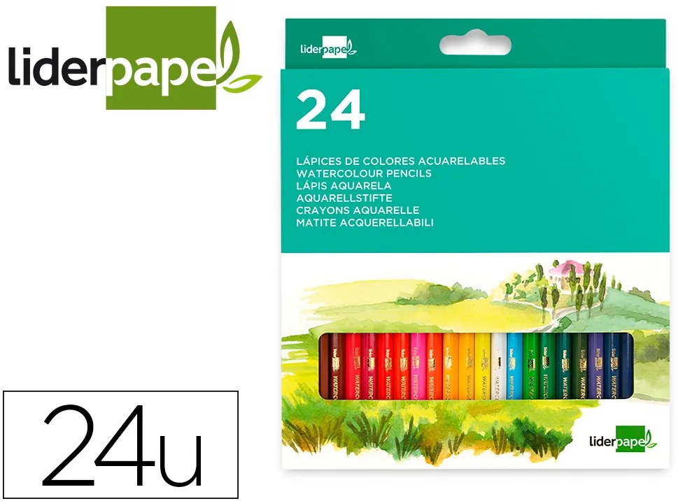 Lápis de Cores Aguarelaveis Caixa de 24 Cores