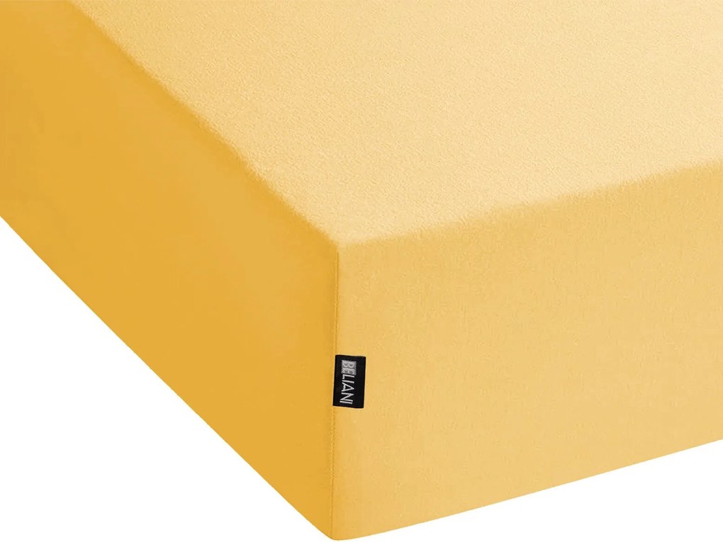 Lençol-capa em algodão amarelo mostarda 200 x 200 cm JANBU Beliani