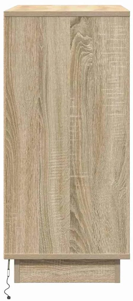 Cômoda com LED vidaXL Carvalho Sonoma 71x34,5x75 cm Madeira Engenharia