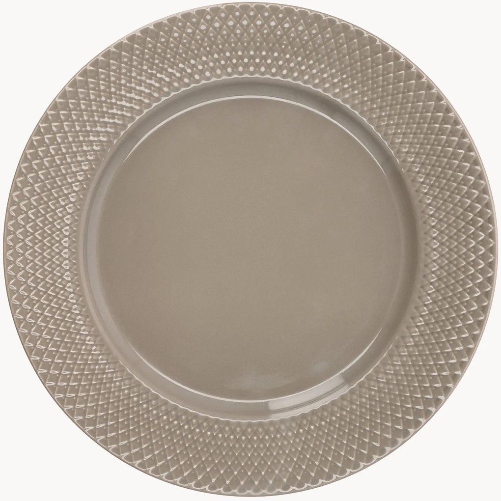 Prato de jantar em porcelana Rhombe Earth