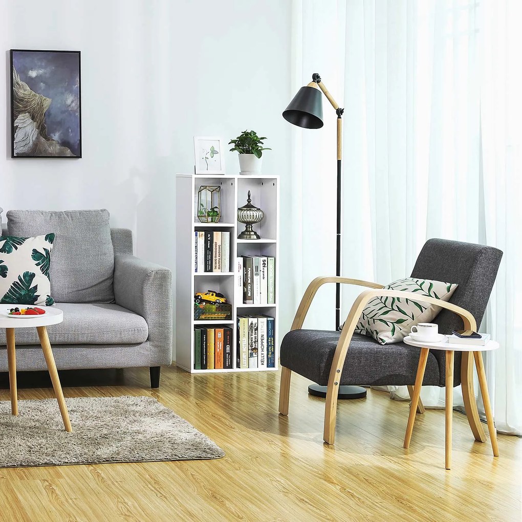 Estante simples de 7 compartimentos 50 x 24 x 106 cm branca