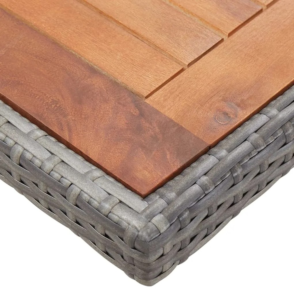 13 pcs conjunto jantar exterior c/ almofadões vime PE antracite