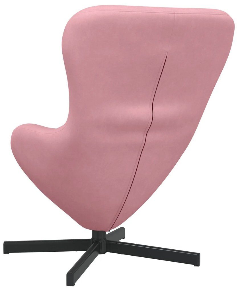 Cadeira de Ovo vidaXL Veludo Rosa