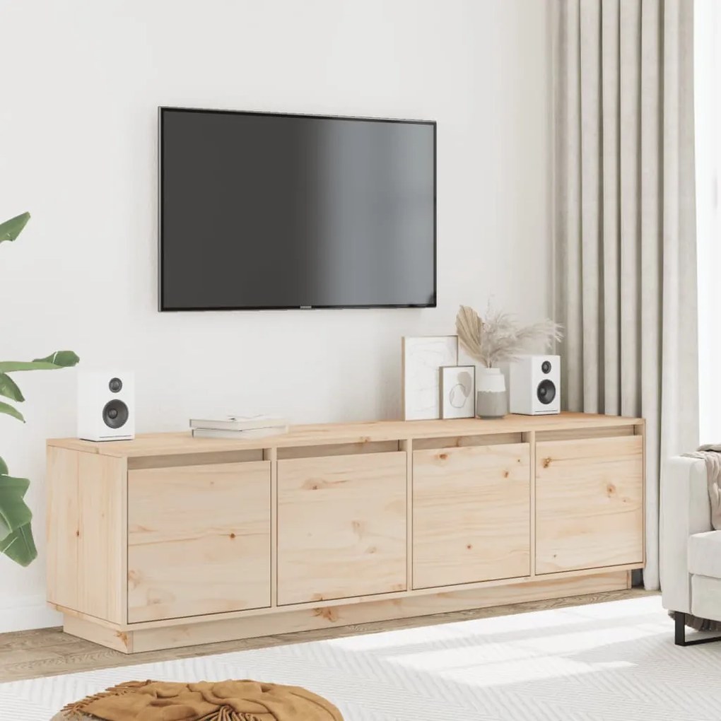 Móvel de TV 156x37x45 cm madeira de pinho maciça