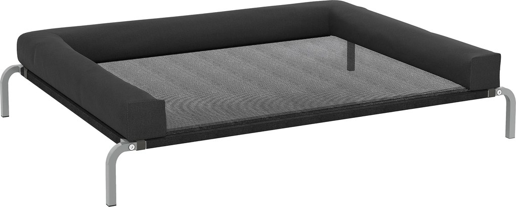 PawHut Cama elevada refrescante para cão, cama de campanha portátil para cães interior e exterior, 130 x 90 x 30 cm, preto | Aosom Portugal