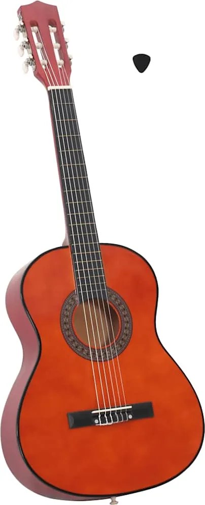 vidaXL Guitarra clássica iniciantes/crianças 3/4 36" madeira de tilia