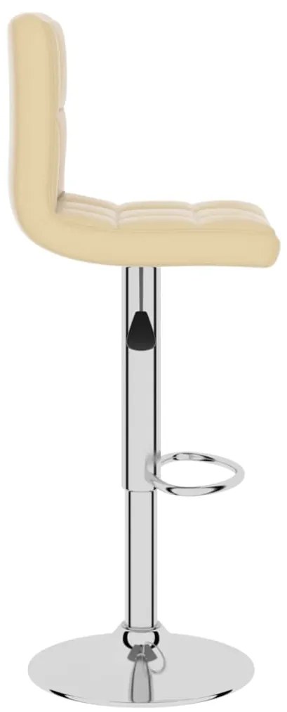Banco de bar couro artificial cor creme