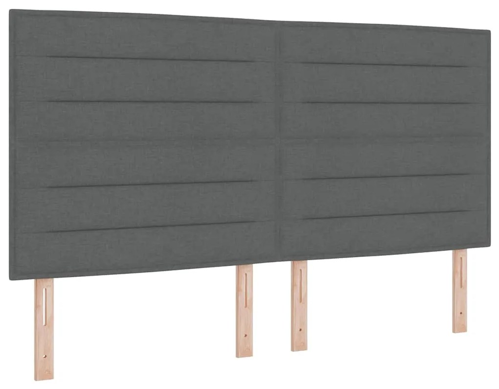 Cama vidaXL Cinza Escuro 180x200 cm Tecido