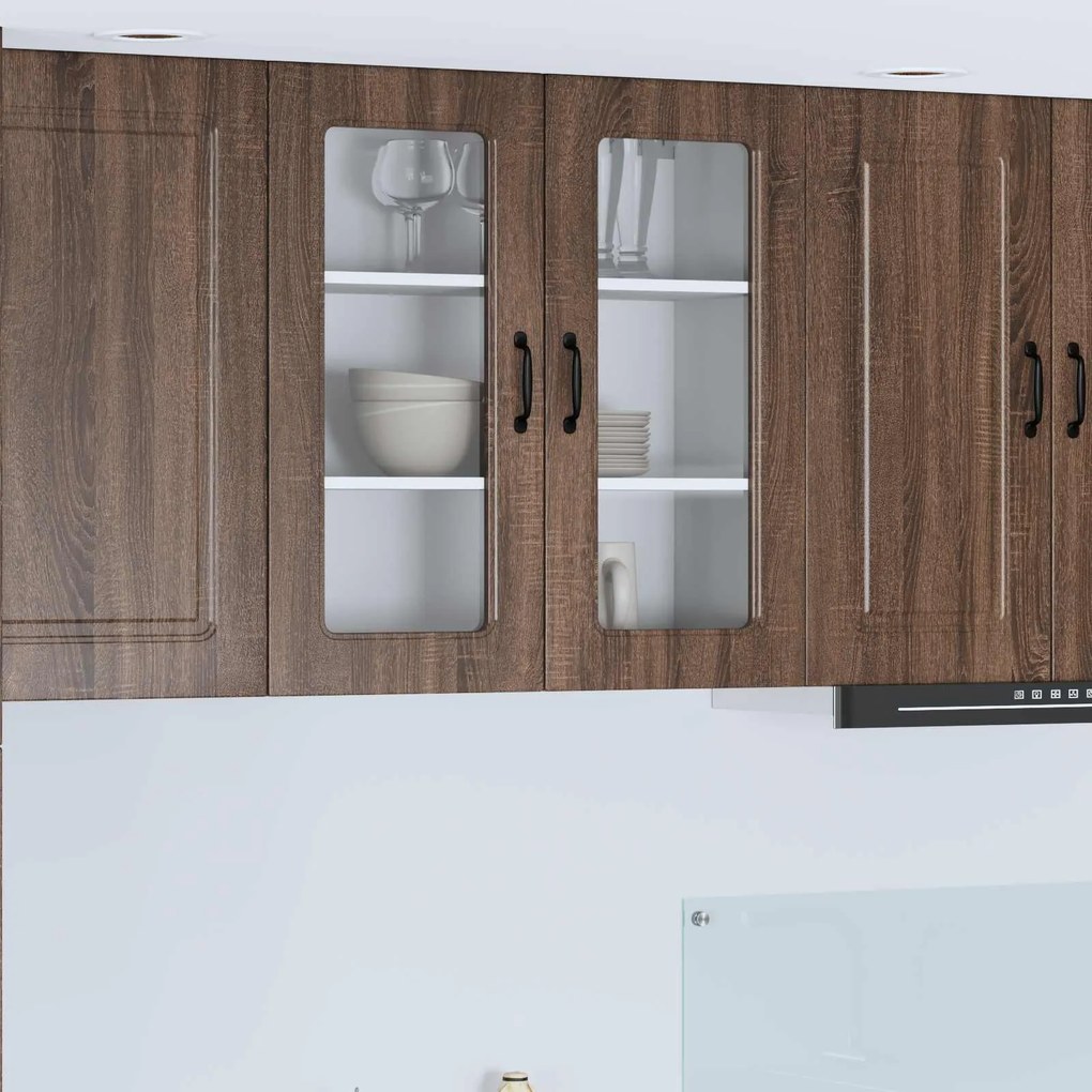 vidaXL Armário de Cozinha Kalmar Carvalho Marrom 80 x 31 x 80 cm