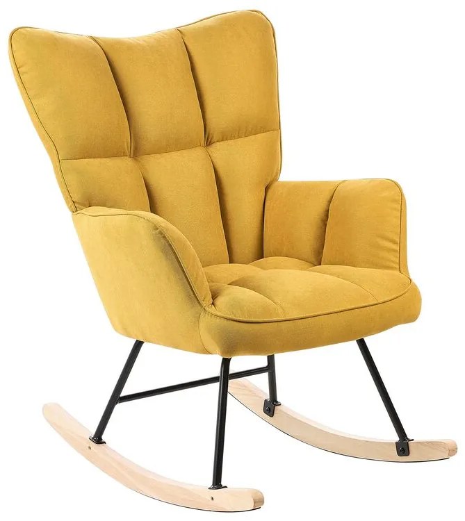 Cadeira de baloiço amarela OULU Beliani