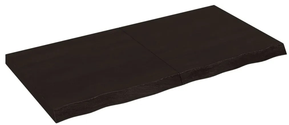 vidaXL Tampo de mesa 120x60x(2-6) cm carvalho tratado castanho-escuro
