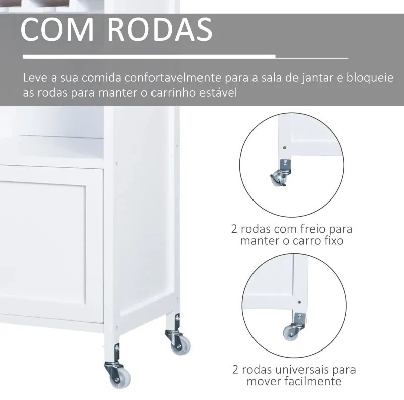 Carrinho de Cozinha Botella - Design Natura