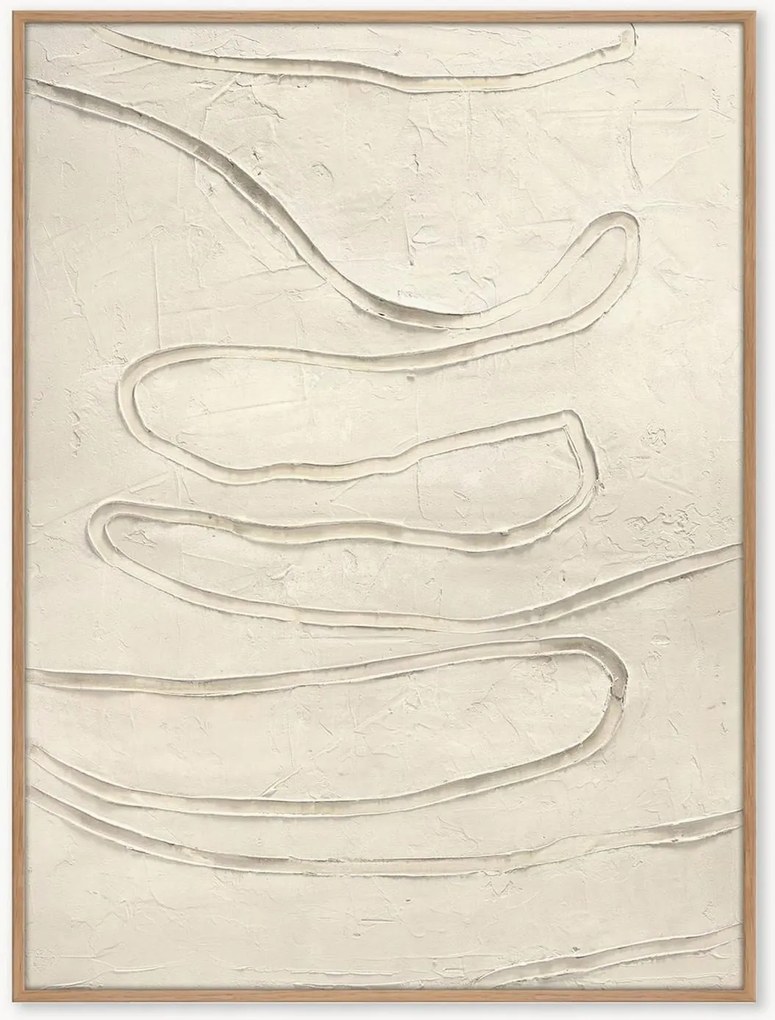 Quadro em tela pintado à mão com moldura Cloudline