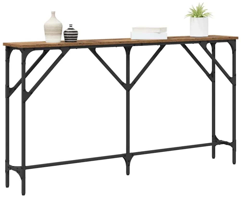 Mesa de Consola Madeira Antiga 140x23x75 cm Madeira Engenharia
